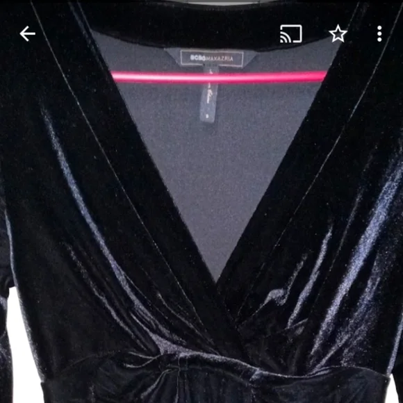 blue dress for baby girl Ruffle Velvet Gown Black / 14